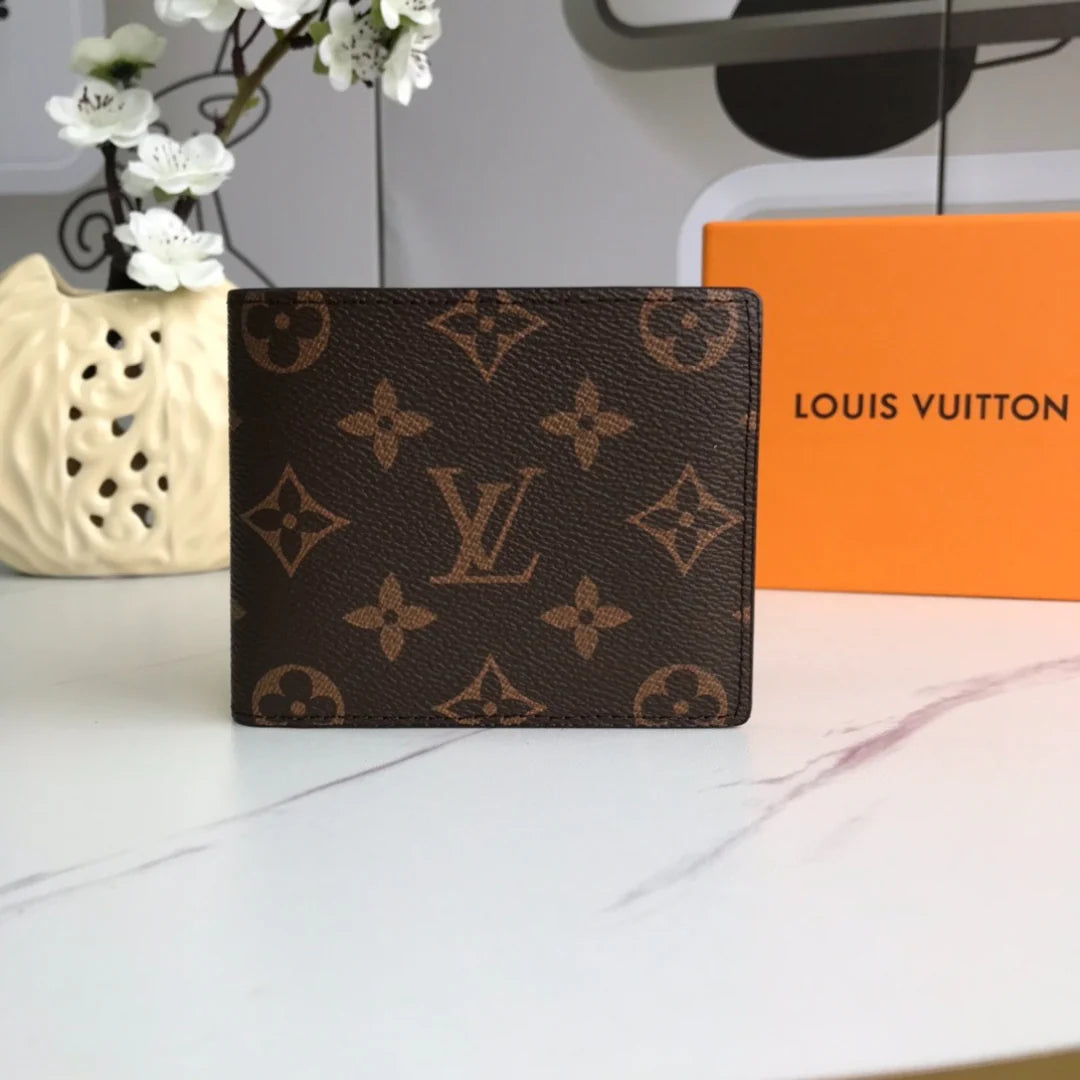 Designer LV Bifold Men Wallet Brown ( Made in Italy )